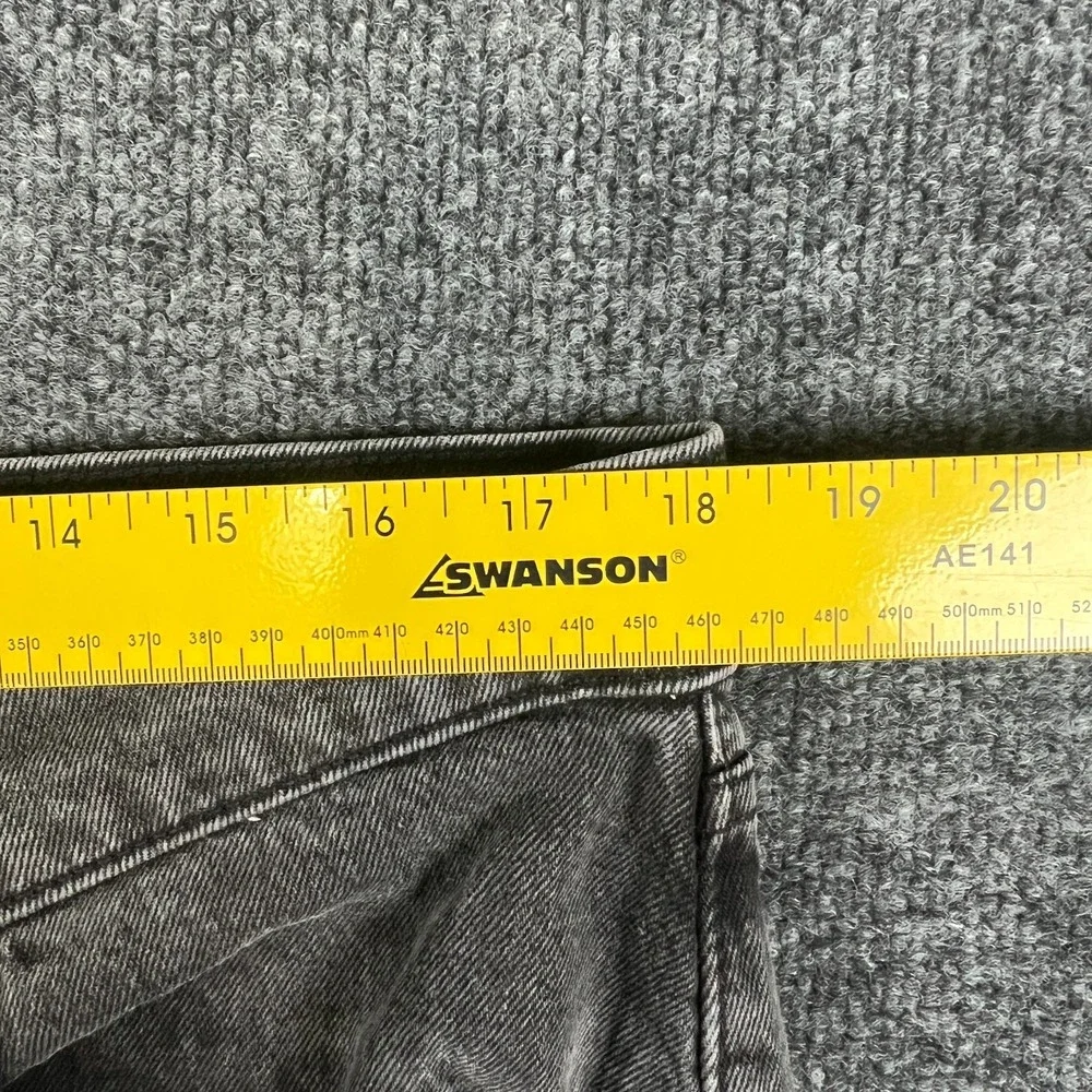 Levi's 505 Jeans Men 36x31.5 Gray Denim Cotton Mid Rise Regular Fit Straight Leg